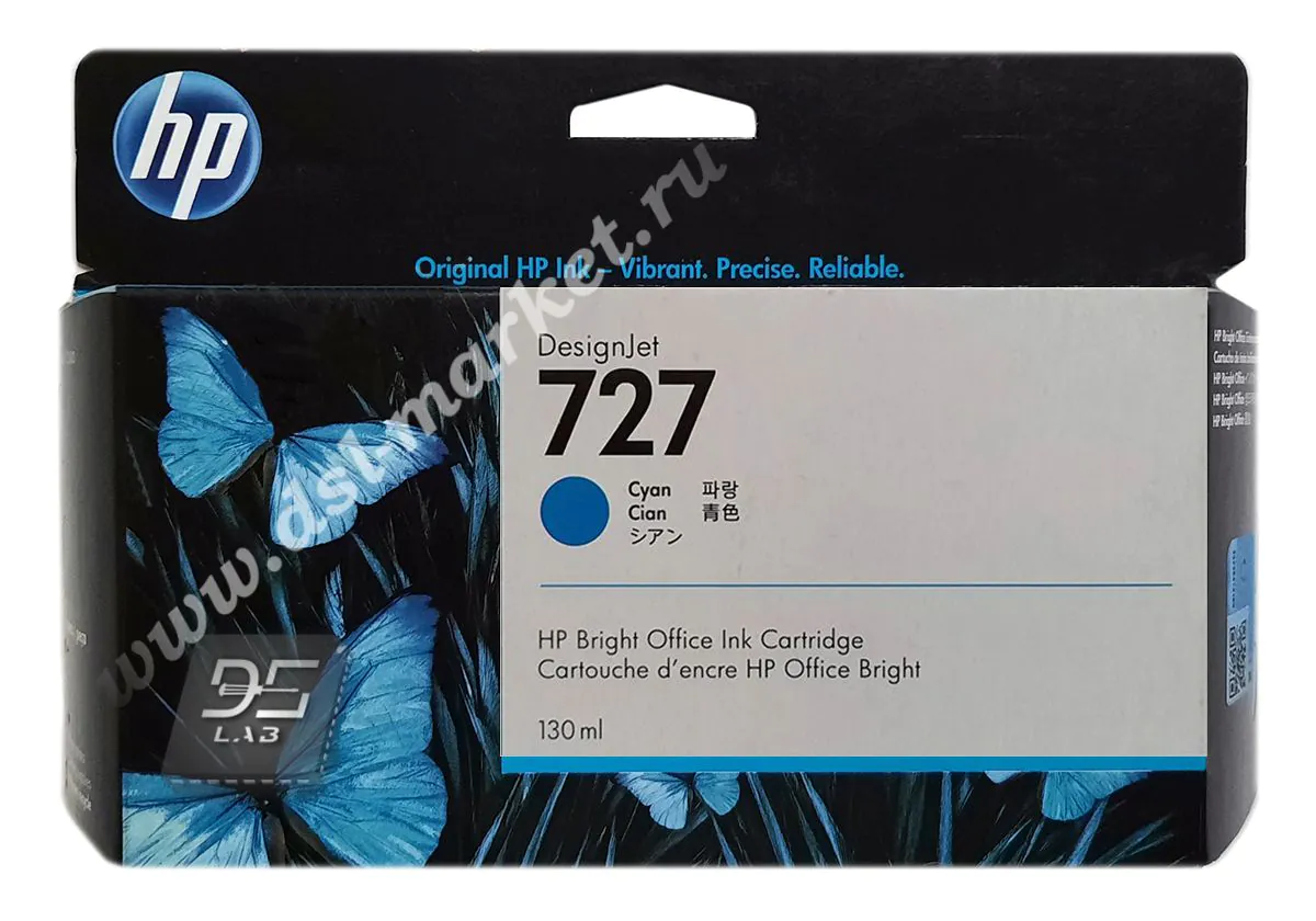 B3P19A картридж hp 727 синий