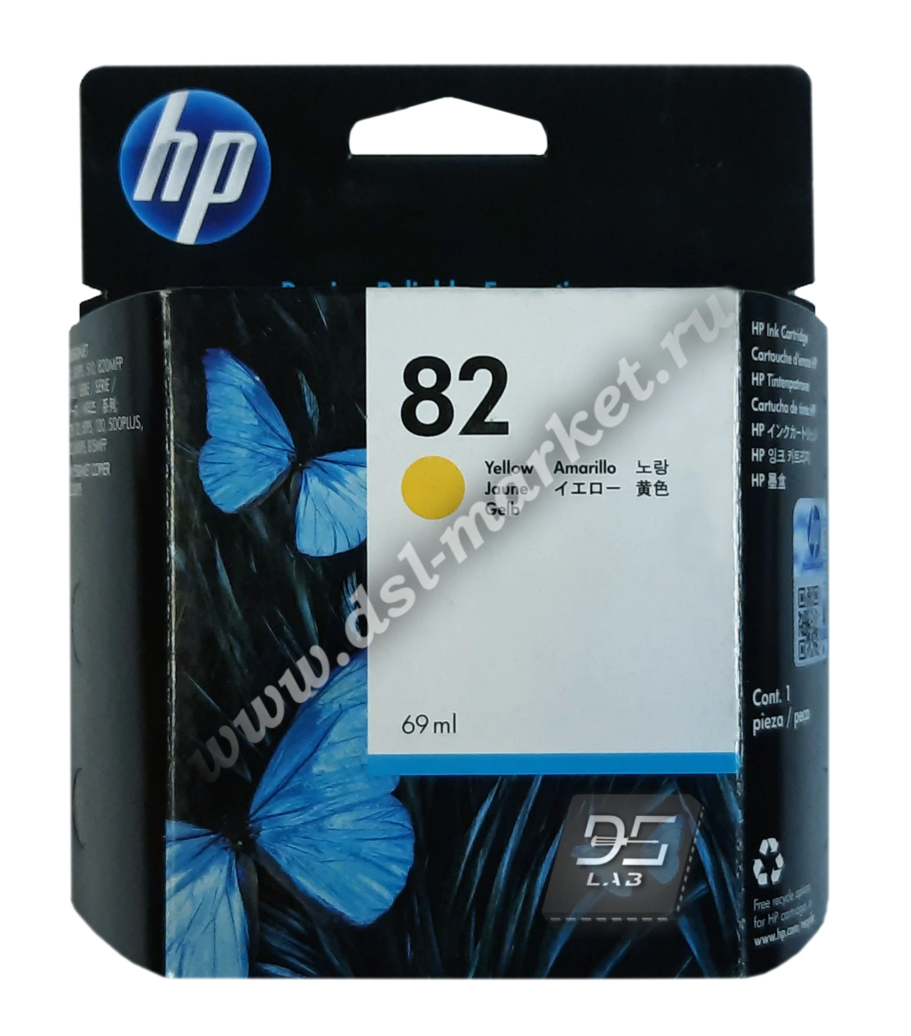 C4913A картридж hp 82 желтый