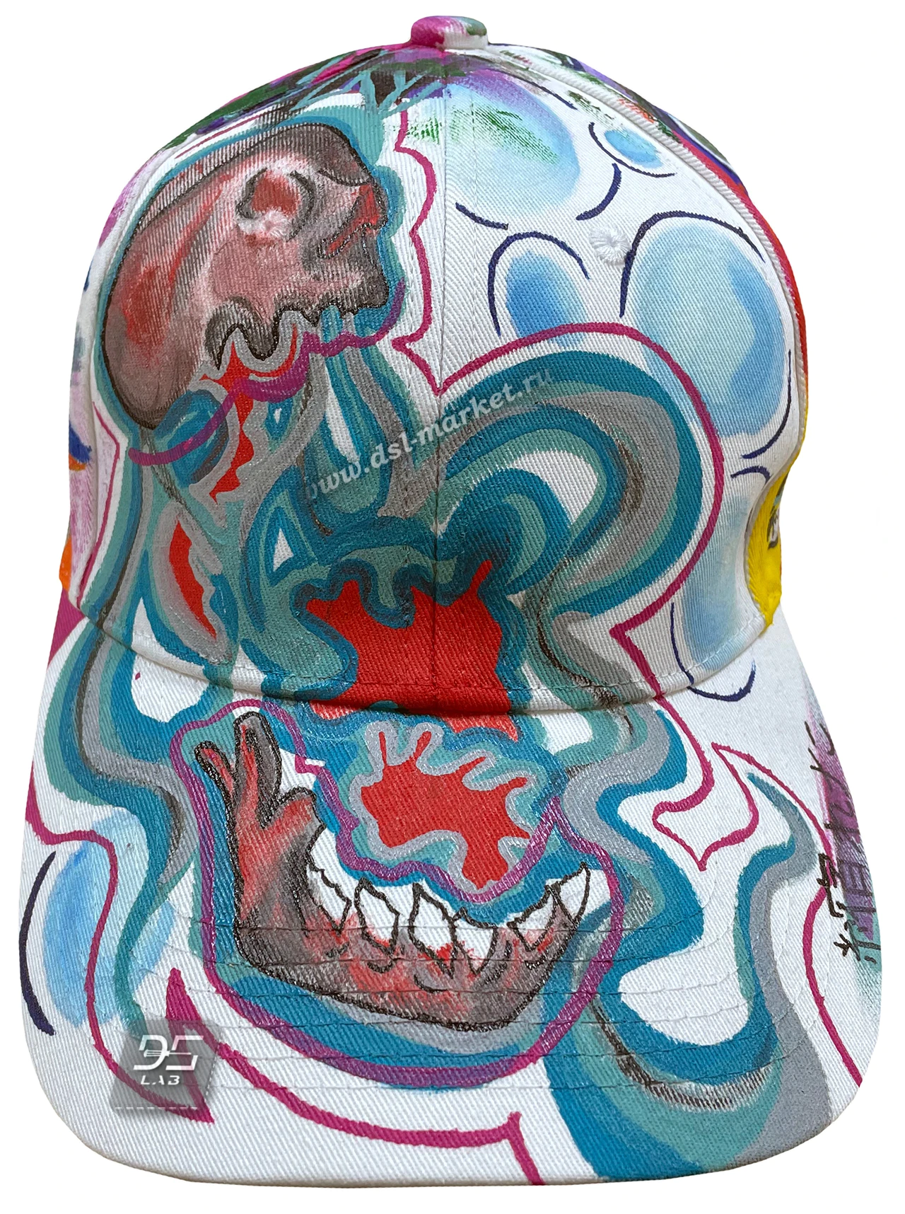 кепка (бейсболка) с рисунком Осьминог ручной работы