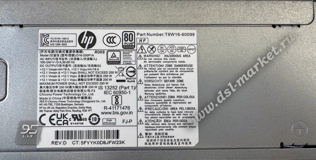 2YB64-67001 Блок питания HP DesignJet T1600, T1700, T1708, T2600, Z6, Z9+ — изображение 2
