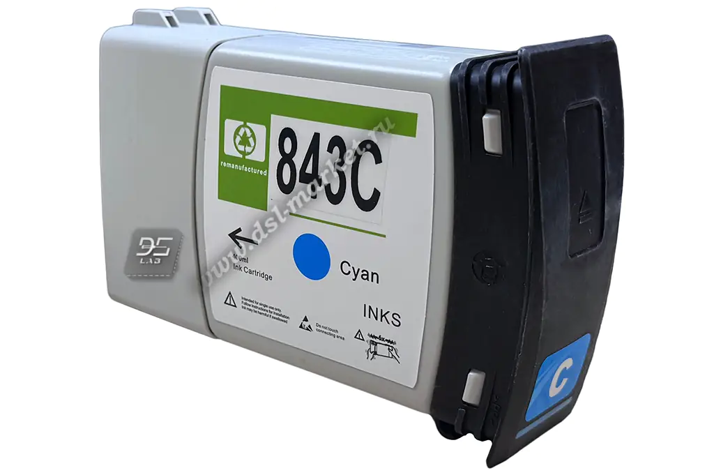 C1Q66A Картридж HP 843 Cyan 400мл. (СЕРВИСНЫЙ)